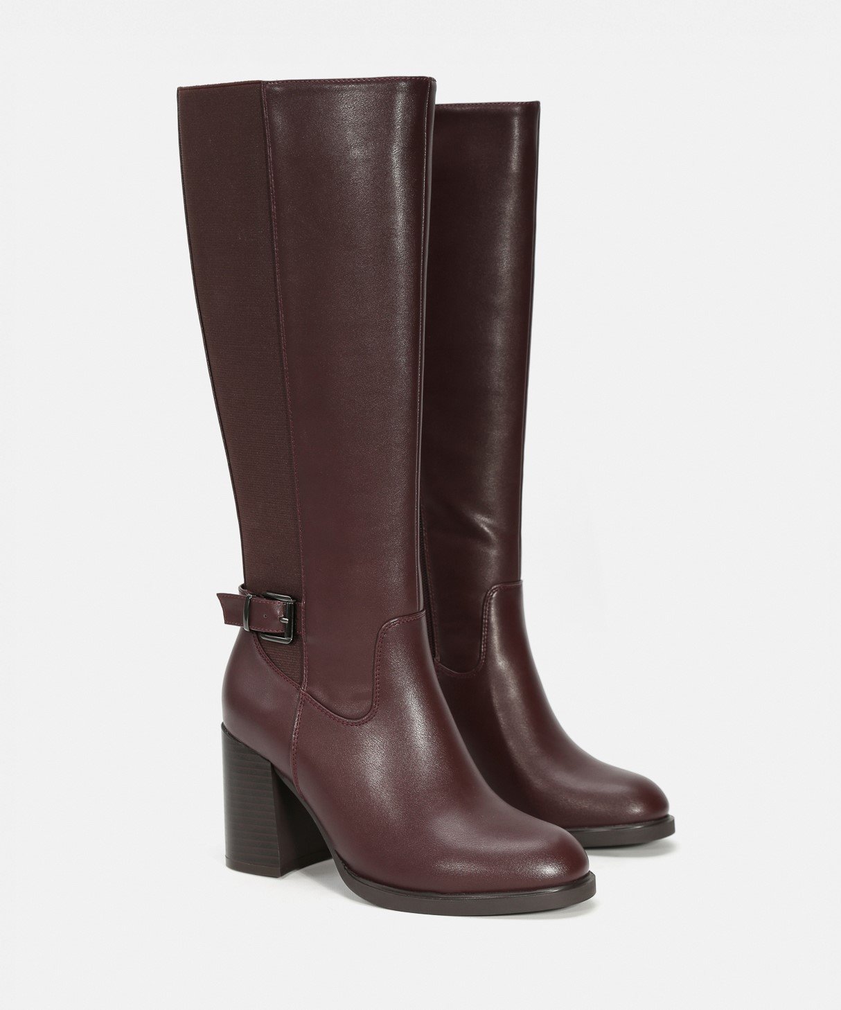 Botas altas tacón hebilla image number null